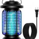 AMUFER Bug Zapper Outdoor & Indoor, Upgraded 18W Exclusive Blue-Violet Light with 2W LED Lamp, 100% Increase in Mosquito Control Effect, Coverage of 1/2-1 Acre, Fly Zapper for Patio, Backyard, Home