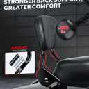Benlari Passenger Backrest Sissy Bar, Detachable Quick Release Sissy Bar Backrest Fit for Harley Davidson Street GlideElectra Glide Road Glide Road King 2009-2024, Chrome (Chrome)