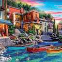 Educa - Sunset in Como - 3000 Piece Jigsaw Puzzle - Puzzle Glue Included - Completed Image Measures 47.25" x 33.5" - Ages 14+ (19052)