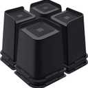 ANNKUT Bed Risers 8 Inch Heavy Duty, Furniture Risers for Bed Desk Table Sofa Couch Oversized Bed Lifts Risers, Support up to 5000 Lbs(8 Pack Black)