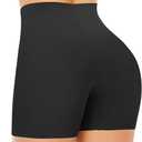 Werena Seamless Shaping Boyshorts Panties for Women Slip Shorts Under Dress Shapewear Shorts Tummy Control Underwear (Black, M)