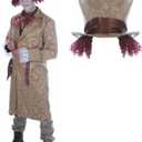 fun shack Hatter Costume Men, Wonderland Hatter Halloween Outfit, Book Character Costume For Adults XL