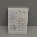 GardenCity Baby Shower Games - Baby Trivia and Word Scramble Game, 50 Double-Sided Cards (Minimalist) (White)