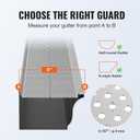 VEVOR Gutter Guard, 5 inch Width, Aluminum Leaf Filter DIY Gutter Cover, 52 PCS 208 ft Total Length, 0.157'' Hole Diameter & 0.02'' Thick Fits Any Roof or Gutter Type