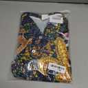 Purple Mardi Gras Short Sleeve Knit Casual Shirt for Men Mardi Gras Hawaiian Style Button Down Shirt for Man for Party Mens Mardigras Outfit (XXXL)