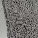 OLANLY Long Bathroom Rugs Runner 47x24, Thick Soft and Absorbent Chenille Bath Mat, Non-Slip, Machine Washable Quick Dry Bath Rugs for Tub Shower Floor, Home Decor Accessories, Light Grey