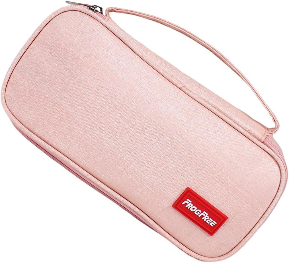 6 x Large pencil case, cute pencil pouch School Supplies Girls, Back to school teen College Stationary (2431-Pink)