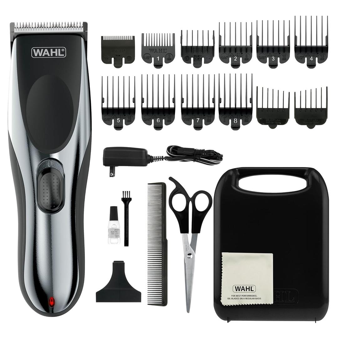 Wahl Clipper Rechargeable Cord/Cordless Haircutting & Trimming Kit for Heads, Longer Beards, & All Body Grooming - Model 79434 (21 Piece Set)
