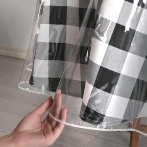 Hiasan 54 Inch Round Clear Plastic Tablecloth - 100% Waterproof Oilproof Stain Resistant Wipeable Transparent Vinyl Table Cloth Protector