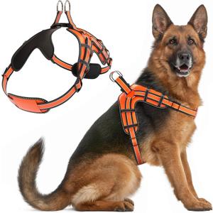 Dog Harness for XLarge Dogs Back D-Ring Control No Choking Pressure-Free Chest Design Comfortable Padded Adjustable Reflective Vest Harness for Daily Walks Training Easy Control Outdoor Use Secure Fit, XL