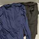 Dalavch 2 Pack Men’s Compression Shirts Long Sleeve Athletic Workout Rash Guard Gym Active Sports Undershirt Base Layer Top, Black & Blue, M