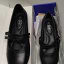 Trary Mary Jane Shoes Women Square Toe Flats for Women Dressy Ballet Flat Mary Jane Flats with Buckle Strap Comfortable Slip On Casual Shoes Size 8.5