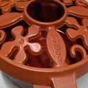 STBoo Wood Stove Steamer: Cast Iron Fireplace Humidifier | Indoor Pot for Home Heating | Round Bowl Fire Place Stove Covers Accessories Decorative | Matte Finish & Rust Resistan & 2.7 Quart, Red