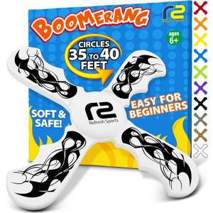 Boomerang for Kids - It Really Does Fly Back - Fun & Easy to Use Toy Gifts for Boys & Girls - Soft Foam Design Allows for Safe Play & Great Beginner Toy Gift Idea Kids Boy Birthday Gift Ideas Stuffers
