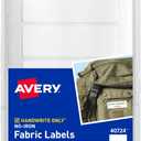 Avery No-Iron Fabric Labels, 1" x 3", Washer and Dryer-Safe Waterproof Labels, Non-Printable, 20 Total (