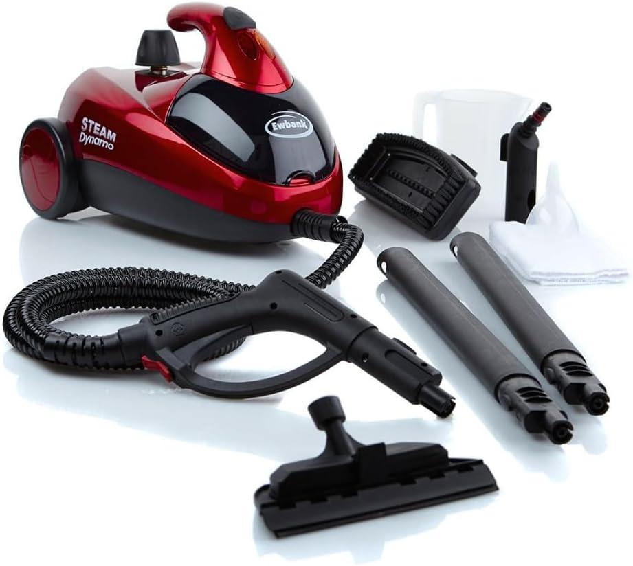 Ewbank Dynamo Steam Cleaner for Chemical-Free Cleaning, Multipurpose with Attachments, Portable, Multi-surface, For Carpets, Tiles, Bathrooms, Floors, and More, Red, SC1000 Ewbank Dynamo Steam Cleaner for Chemical-Free Cleaning, Multipurpose with Attachments, Portable, Multi-surface, For Carpets, Tiles, Bathrooms, Floors, and More, Red, SC1000