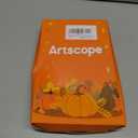 Artscope Fall Decorative Throw Pillow Covers 16x16 Inch Set of 4, Hello Happy Autumn Pumpkin Striped Maple Leaves Harvest Outdoor Farmhouse Pillow Cases for Home Sofa Couch-Orange D