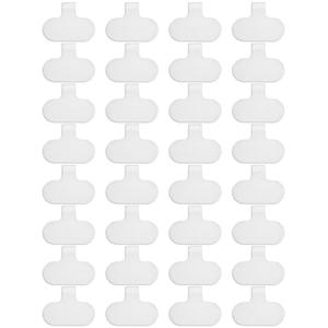 32 Write On Wire Labels - White, 1.2" x 0.63" for Electronics & Computers Cable Management