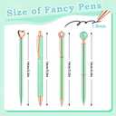 BESARME 4 Pcs Green Pens for Women, Mother's Day Gifts Green Gifts for Girls Fancy Pen Glitter Diamond Pens Black Ink Cute Pen for School Wedding Office Supplies