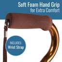 DMI Walking Cane for Adult Men and Women, FSA Eligible, Lightweight and Adjustable, Ergonomic Hand Grip and Wrist Strap, 3.25 Foot