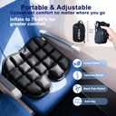 Upgrade Travel Seat Cushion for Airplane,Portable&Adjustable Air Seat Cushion,Coccyx Tailbone Pain Relief Chair Pad,Inflatable Cushion for Wheelchair, Travel,Driving,Office Work