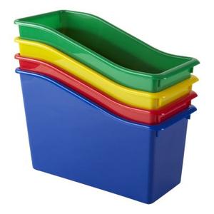 Storex Large Book Bin, 14.3 x 5.3 x 7 Inches, Case of 6 (71118U06C)