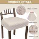 Dining Chair Covers, Stretch Removable Washable Kitchen Chair Covers Set of 4, Soft Dining Chair Slipcovers Protectors, Seat Covers for Dining Room Chairs (Set of 4, Beige)