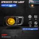 Fog Lights Assembly for 1999 2000 Honda Civic Replacement Lamps Kit with Wiring And Switch H3 12V 55W Halogen Bulbs Yellow Lens