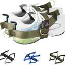 MOOCY 2 Pack Foot Strap for Cable Machine Fitness Attachment Ankle Straps Glute Kickback Leg Exercise for Cable Machines Shoe Cover Pull Belt-4 Ring