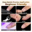UNA GELLA Extra Short Almond Nail Tips Full Cover 504PCS Gel Nail Tips Short Almond Shaped Nails Tips Soft Gelly Gel Clear Fake Nails Tip for Acrylic Nail Tip Soak Off Home DIY Salon Nails 12 Sizes