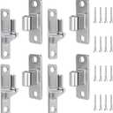 WellMade 4 Pack Heavy Duty 304 Stainless Steel Gate Hinges Wall Mount, Non-Weld One-Piece Design, Supports 600lbs, Rustproof for Farm/Barn/Fence Gates (Screws Included)
