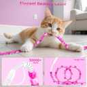 4 x SAMONPOW USB C Cable for iPhone Charger Cord 60W 2 in 1 Multi Fast Charging Cable 3.3FT Cute Beaded Phone Charger USB A to Type C/iOS Cord for iPhone 17 16 15 14 Pro Max/iPad A16/Galaxy S25 24 Pink (Red)