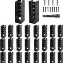 Concealed Joist Hangers, 24 Pcs of 2"x6" Outdoor Trim Concealed Flanges, Q235B Steel Powder Coated Concealed Mount Joist Hangers for 2"x6" Beam Swing
