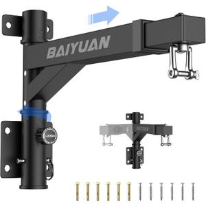 Heavy Bag Hanger - Wall Mount Punching Bag Hanger, Adjustable Heavy-Duty Boxing Bag Wall Bracket, Punching Bag Mount Stand for Home or Gym, for Kickboxing Bag, Muay Thai Bag,Etc (Supports up to 800Ib) (17.5-26" Length Adjustable & One-sided foldable)