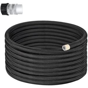 EVIL ENERGY 8AN PTFE Fuel Hose Line, AN8 Fuel Line E85 Nylon Braided 20FT Black