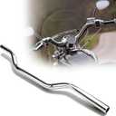 MoKitDora 2.7" Rise 1" Clamp Drag Bars Handlebars for Harley 2010-later XL883L XL1200C XL1200NS XL1200T XL1200V and XL1200XS Models, Chrome