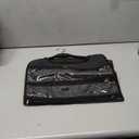 SMRITI Hanging Jewelry Organizer with Dual Zippered Pockets Canvas Double Sided Rotating Hanger Necklace Hanging Wall Organizer Earring Dustproof Holder Wall Mount Accessories Display Bag(Dark Grey)