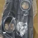 2Pcs Front Bumper Fog Light Cover Grilles Left and Right Side Replacement for A4 Regular Edition 2009-2012