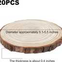 20Pcs Large Unfinished Wood Slices for Centerpieces,5.1-5.5 Inches Wood Centerpieces for Tables,DIY Round Wooden Discs with Tree Bark for Holiday Ornaments,Rustic Wedding (5.1-5.5in)