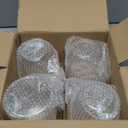 Double Wall Insulated Glass Coffee Mugs set of 4-13 oz Clear Hand Blown Glass Coffee Cups with Handle for Cappuccino, Latte,Espresso,Tea Bags,Americano,Beverages, Gifts for Christmas