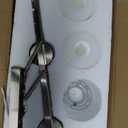 3-Light Bathroom Light Fixtures, Modern Vanity Lights, Brushed Nickel Metal Wall Lamp with White Marble Glass for Bathroom, Mirror, Living Room, Bedroom, Cabinet, Porch, Hallway, E26 Base