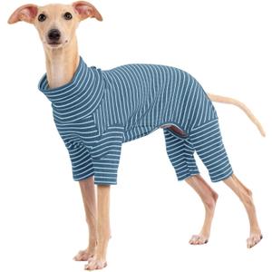 Dog Sweaters for Small Dogs Girls Boys, Striped Pet Sweaters for Fall Winter Dog Clothes, Turtleneck Pullover Knitwear for Small Medium Large Dogs (Blue)