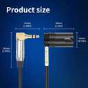Right-Angle 1/8" inch to Dual Rotatable Right-Angle XLR Cable, 3.5mm to Adjustable-Angle Low-Profile XLR Male Microphone Adapter Connector, 3 FT