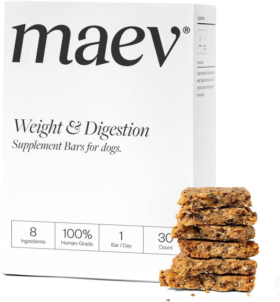 MAEV Human-Grade Weight & Digestion Supplement Bars | Natural Support for Healthy Weight Management & Digestive Support, 30 Count