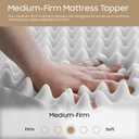 1-inch Convoluted Foam Mattress Topper with Egg Shell Design | Breathable, Soft, and Comfortable Bed Toppers for Back Pain, Orthopedic Support for Better Sleep, Twin, Green