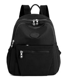 Mini Nylon Women Backpacks,11L Small Ladies backpacks Casual Lightweight Women Shopping Travel Daypack (Black)