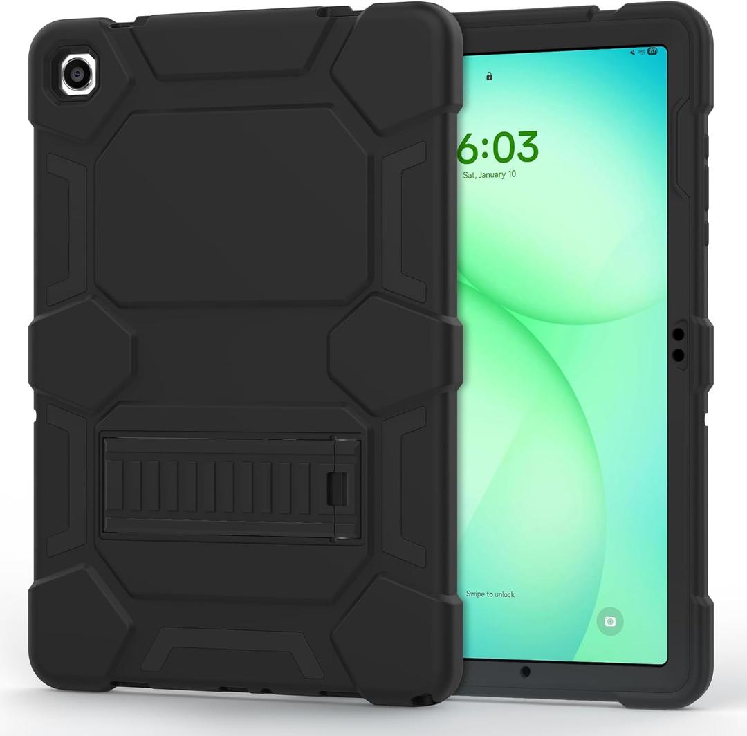 Case for Samsung Galaxy Tab A11+/A11 Plus 11 2026, Samsung Galaxy Tab A9+/A9 Plus 11 2024 Model, Heavy Duty Shockproof Hard High Impact Protective Case, Black