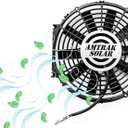 Amtrak Solar 12-Inch Solar Attic Exhaust Fan  USA-Made, Plug & Play, Whisper-Quiet Ventilation for Attic, Garage, Shed, Greenhouse (Fan Only)