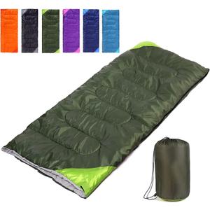 Camping Sleeping Bag for Adults Boys and Girls,Cold and Warm Weather-Summer, Spring, Fall, Lightweight, Waterproof Compact Bag for Camping Gear Equipment, Traveling, and Outdoors (Green)