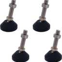 YXQ M12 Thread Furniture Glide Swivel Leveling Mount 2" Dia Metal Heavy Duty Machine Adjustable Leveling Feet Pack of 4